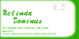 melinda dominus business card